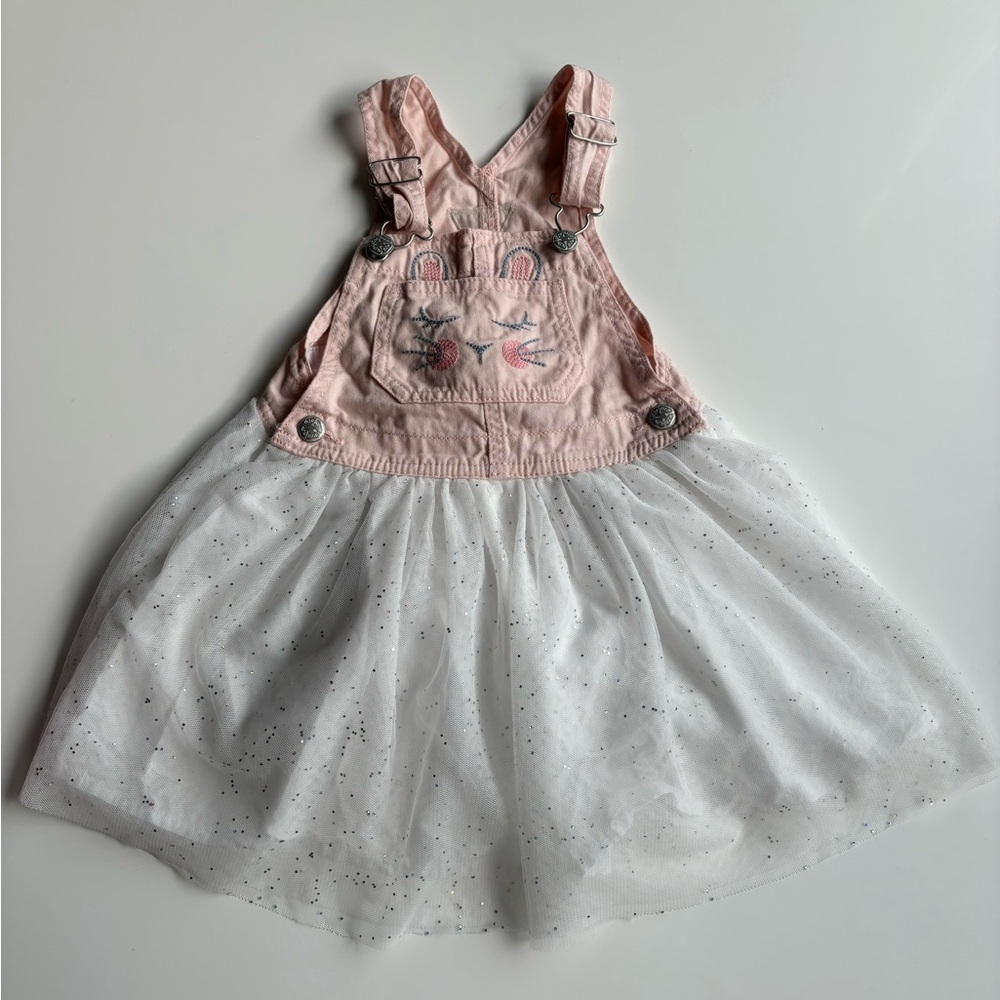 Bunny Tail Pink and White Tulle Dress